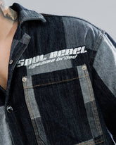 Camisa Boxy Fit Denim Clash